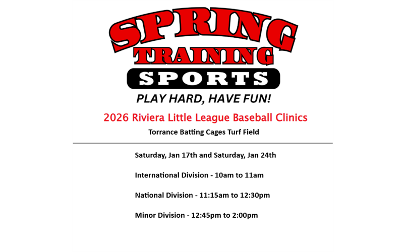 2026 RLL Baseball Clinics