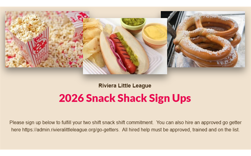 Spring Snack Shack Signup