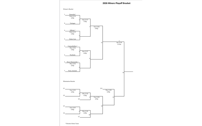 Minor Division Playoff Bracket